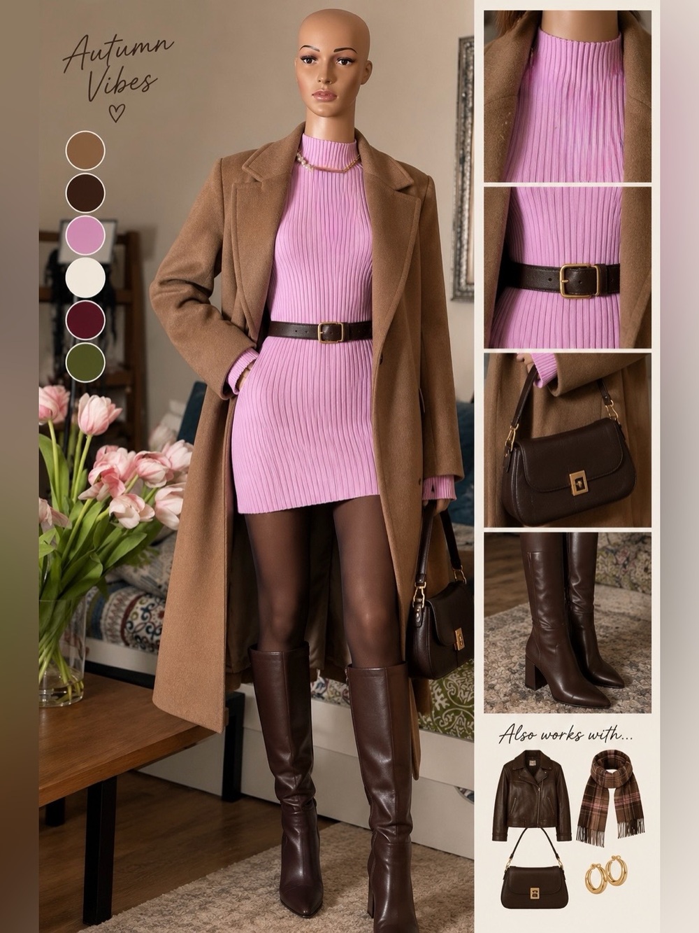 Princess Polly Ribbed Long-Sleeve Mini Dress in Lilac